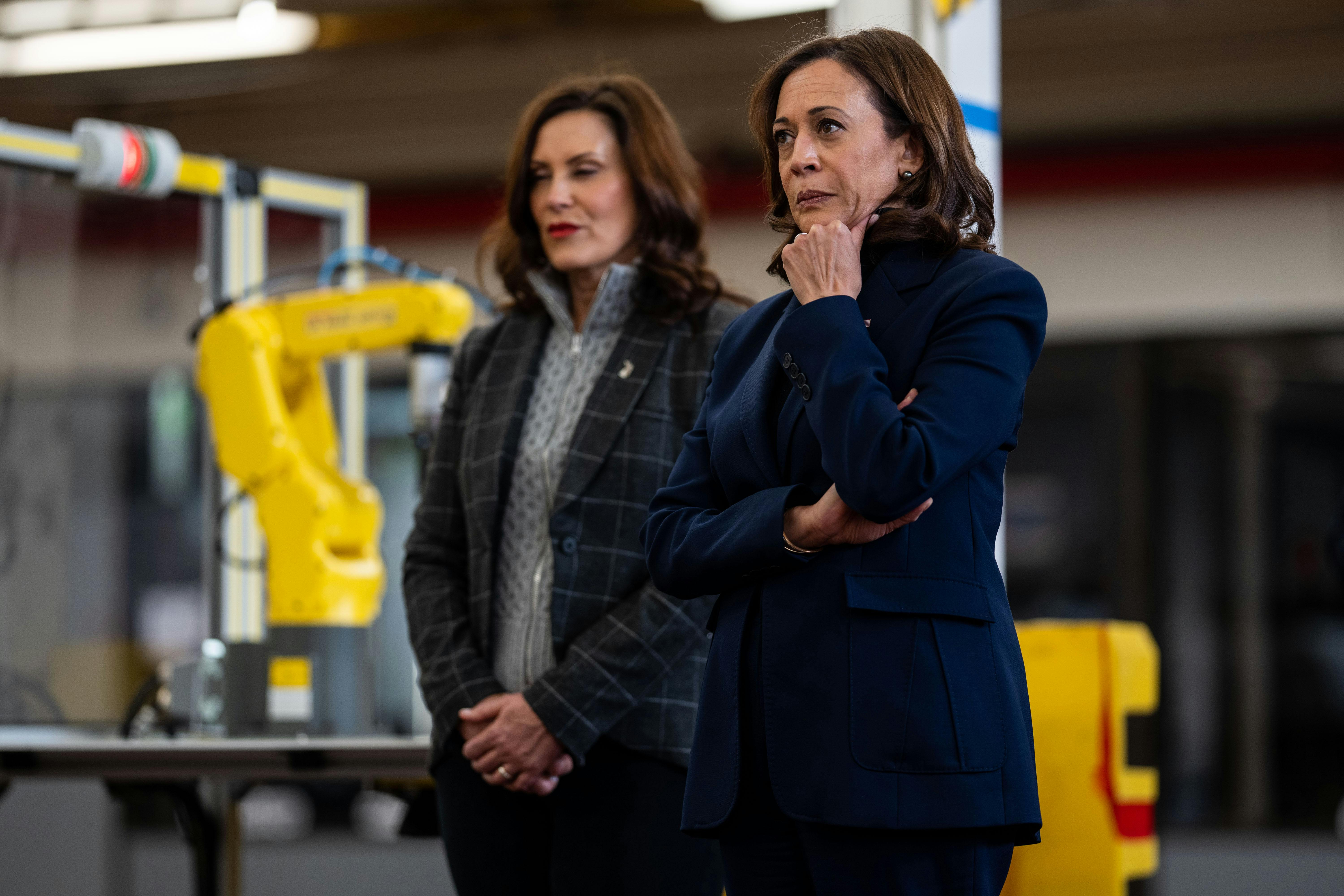 Vice President Kamala Harris and Michigan Governor Gretchen Whitmer