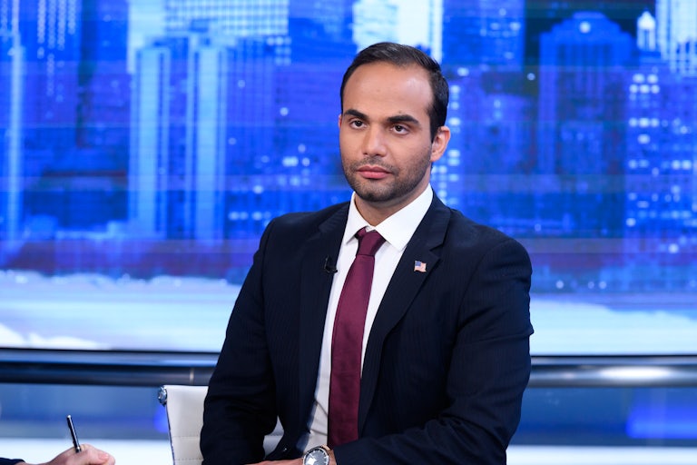 George Papadopoulos on the set of Fox News