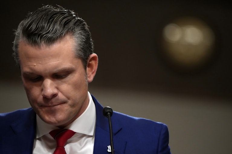 Pete Hegseth in his confirmation hearing