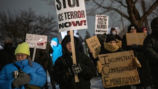 People protest against ICE in St. Paul, Minnesota