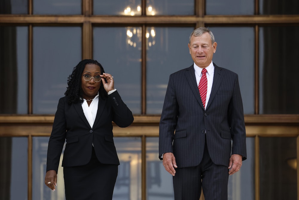 Justice Ketanji Brown Jackson with Chief Justice John Roberts