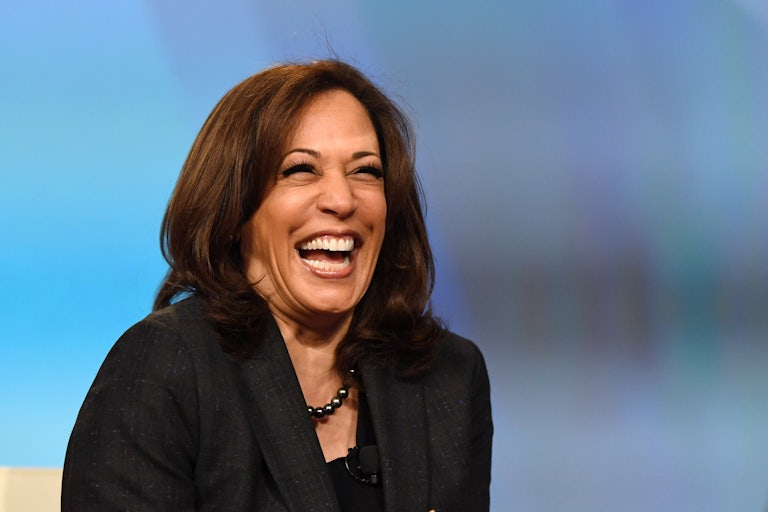 Kamala Harris laughs