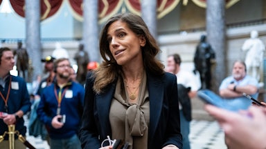 Representative Nancy Mace speaks to reporters in the Capitol