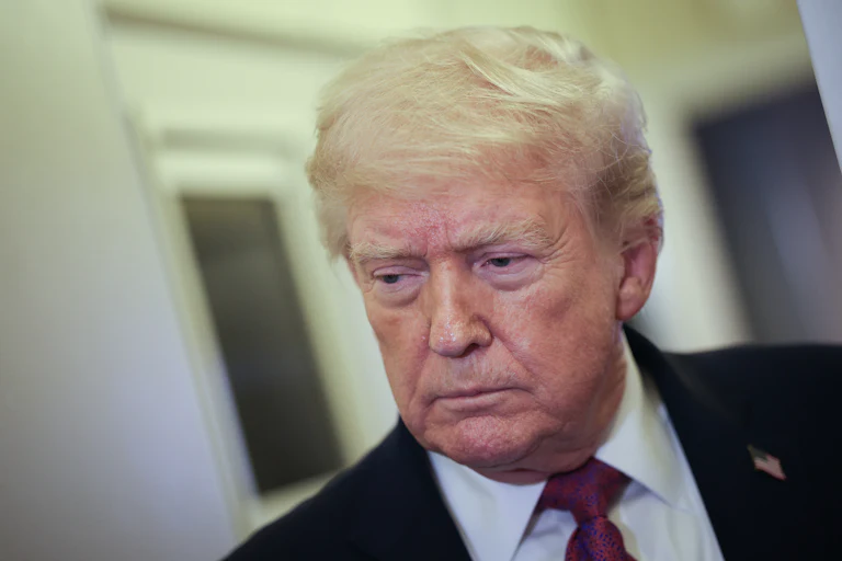 President Donald Trump aboard Air Force One