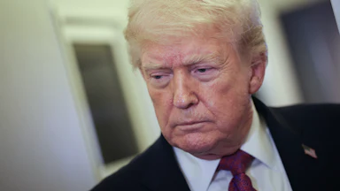 President Donald Trump aboard Air Force One