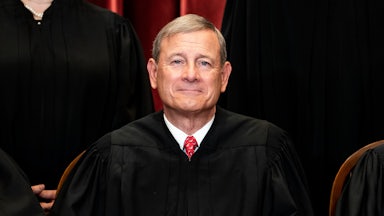 Chief Justice John Roberts smiles