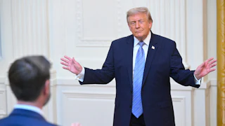 Trump in the East Room of the White House