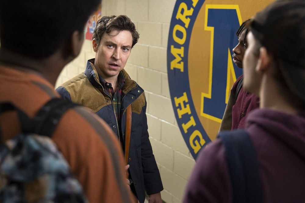 Brian Jordan Alvarez plays Evan Marquez in The English Teacher on FX