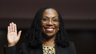 Ketanji Brown Jackson at a Senate Judiciary Committee hearing