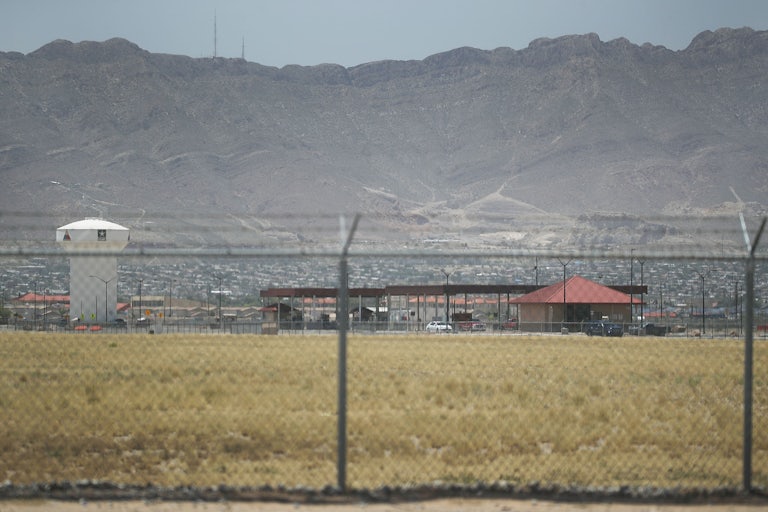 An entrance at Army base Fort Bliss