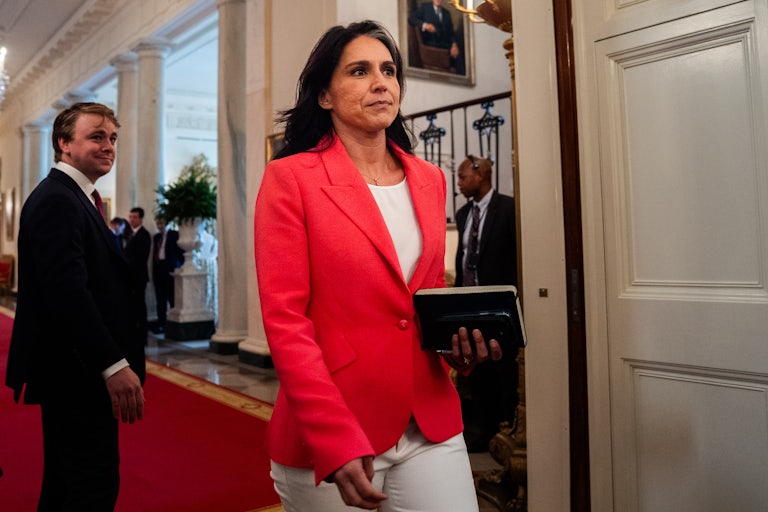 Director of National Intelligence Tulsi Gabbard walks in the White House