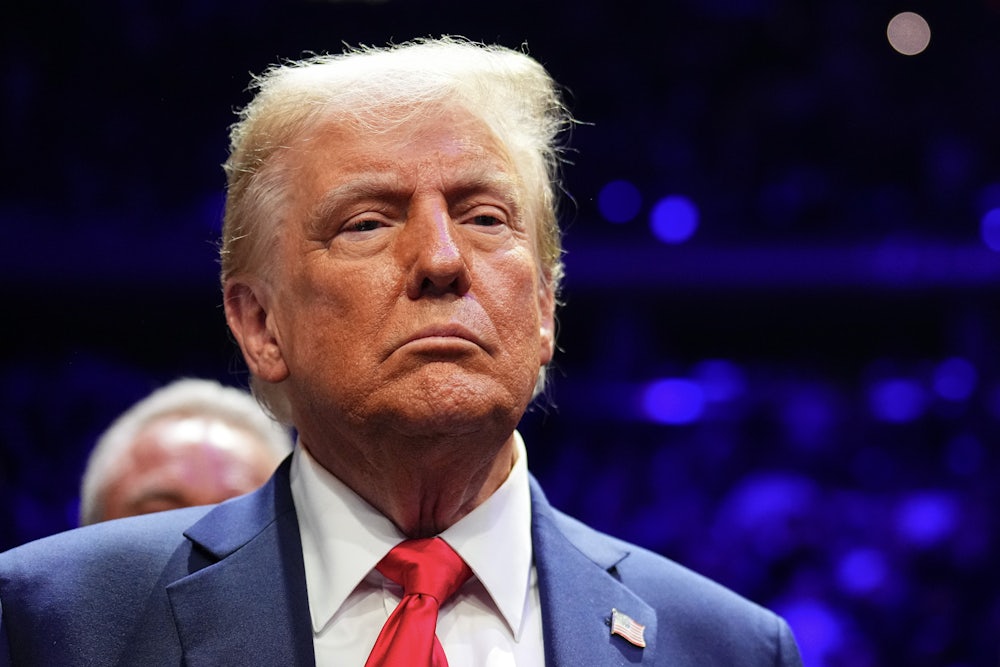 Donald Trump frowns