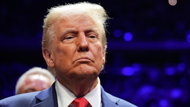 Donald Trump frowns