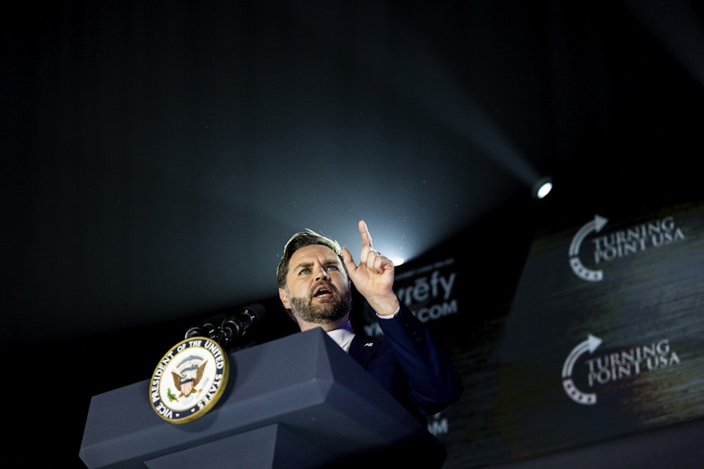 Vance spoke at a Turning Point USA event at the University of Mississippi