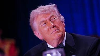 President Trump at the White House Correspondents' Dinner, April 25.