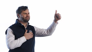 JD Vance gives a thumbs up