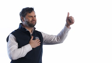 JD Vance gives a thumbs up