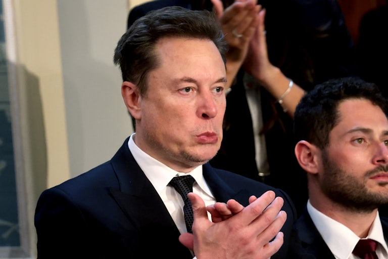 Elon Musk claps during Benjamin Netanyahu’s speech to Congress