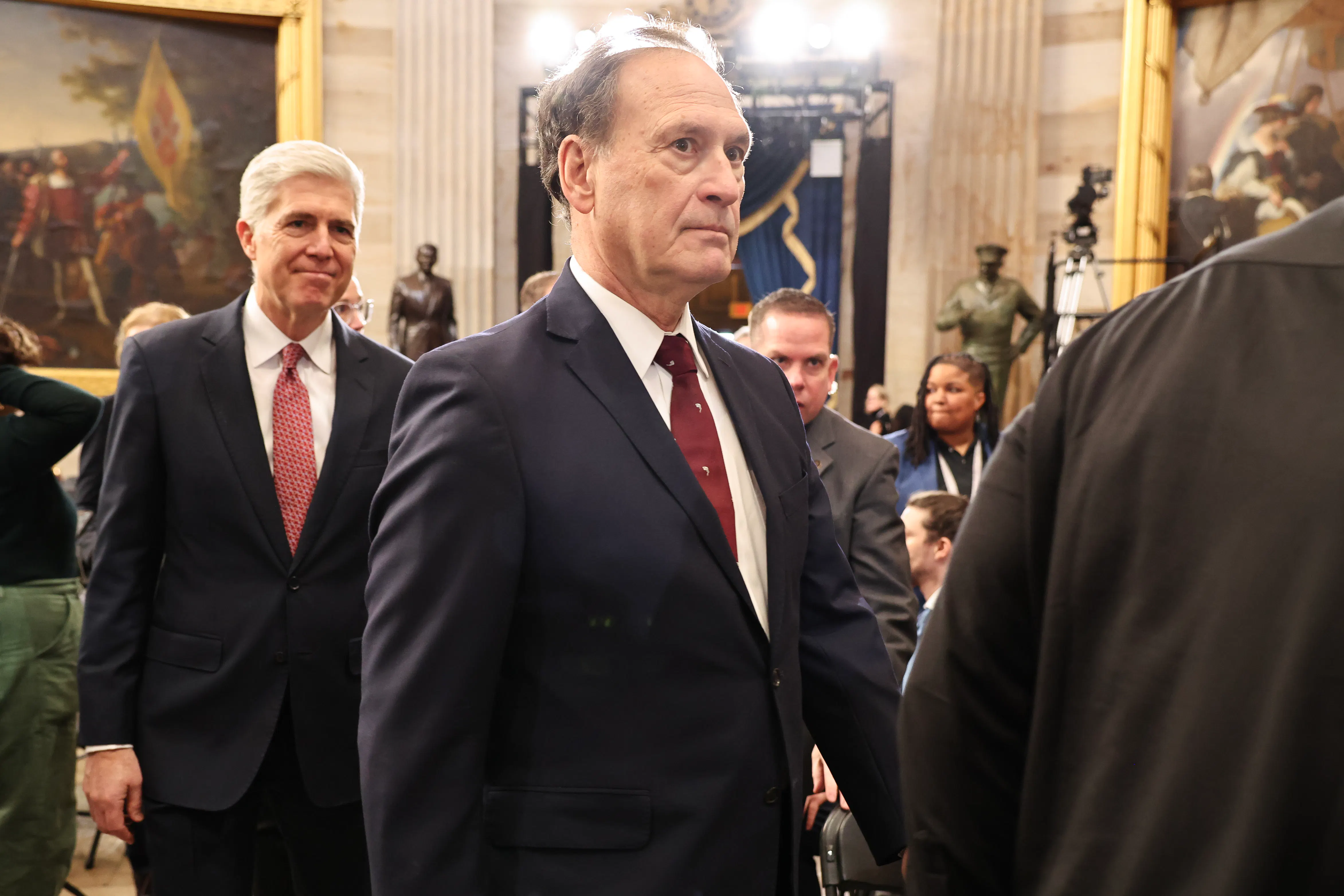 U.S. Associate Supreme Court Justice Samuel Alito Jr. attends inauguration ceremonies in the Rotunda of the U.S. Capitol.