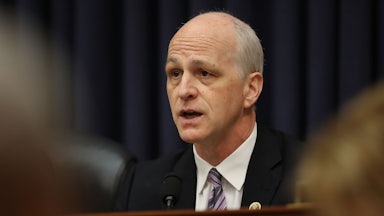 Close up of Washington Rep. Adam Smith during a committee hearing.