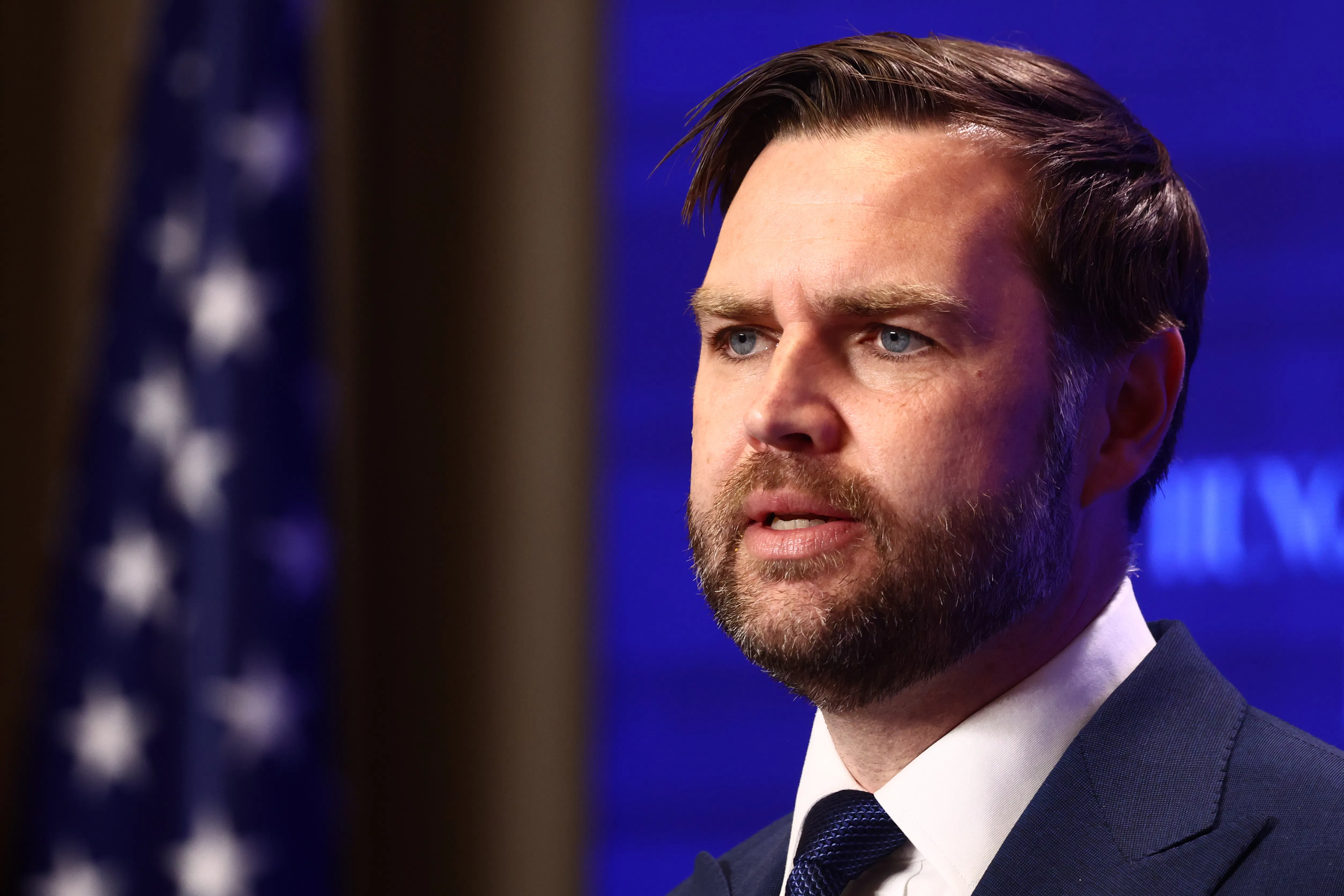 Vice President JD Vance speaks at an event in Budapest, Hungary