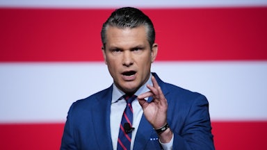 Defense Secretary Pete Hegseth speaking