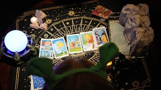 A view of tarot card readings.