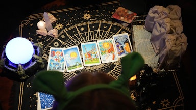 A view of tarot card readings.