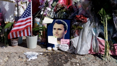 A memorial for Charlie Kirk