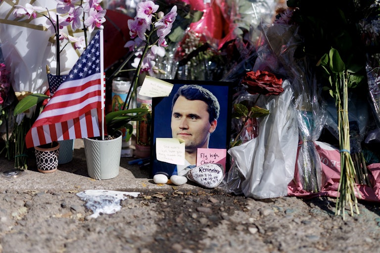 A memorial for Charlie Kirk