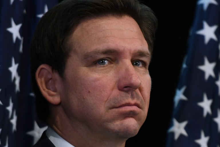 Ron DeSantis looks worried