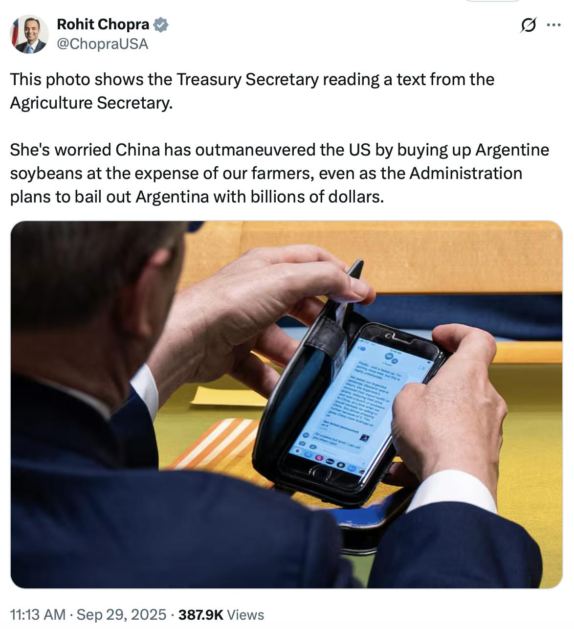Screenshot of a tweet