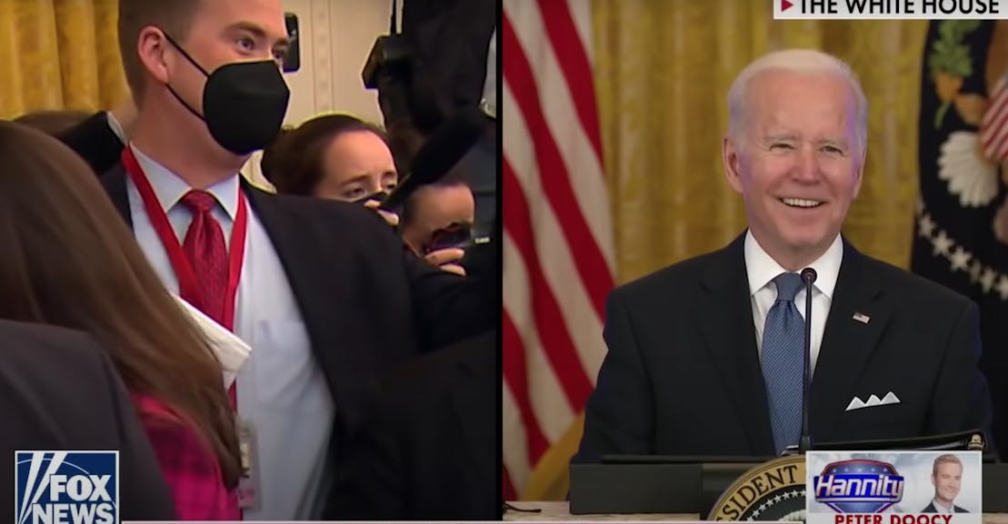 Peter Doocy Is Definitely Stupid, But So Are Many Questions Pitched at Presidents Peter Doocy Is Definitely Stupid, But So Are Many Questions Pitched at Presidents