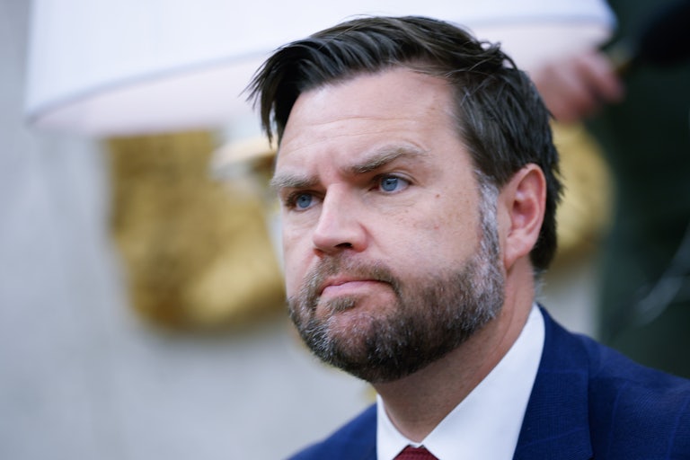 JD Vance scowls