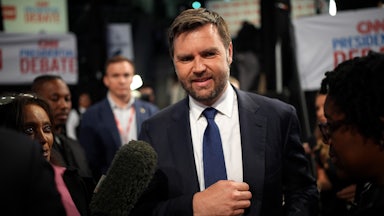 J.D. Vance speaks with reporters