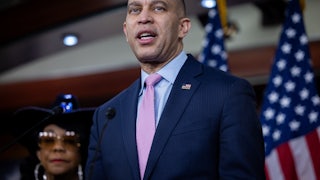 House Minority Leader Hakeem Jeffries speaks