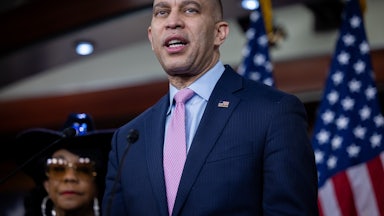 House Minority Leader Hakeem Jeffries speaks