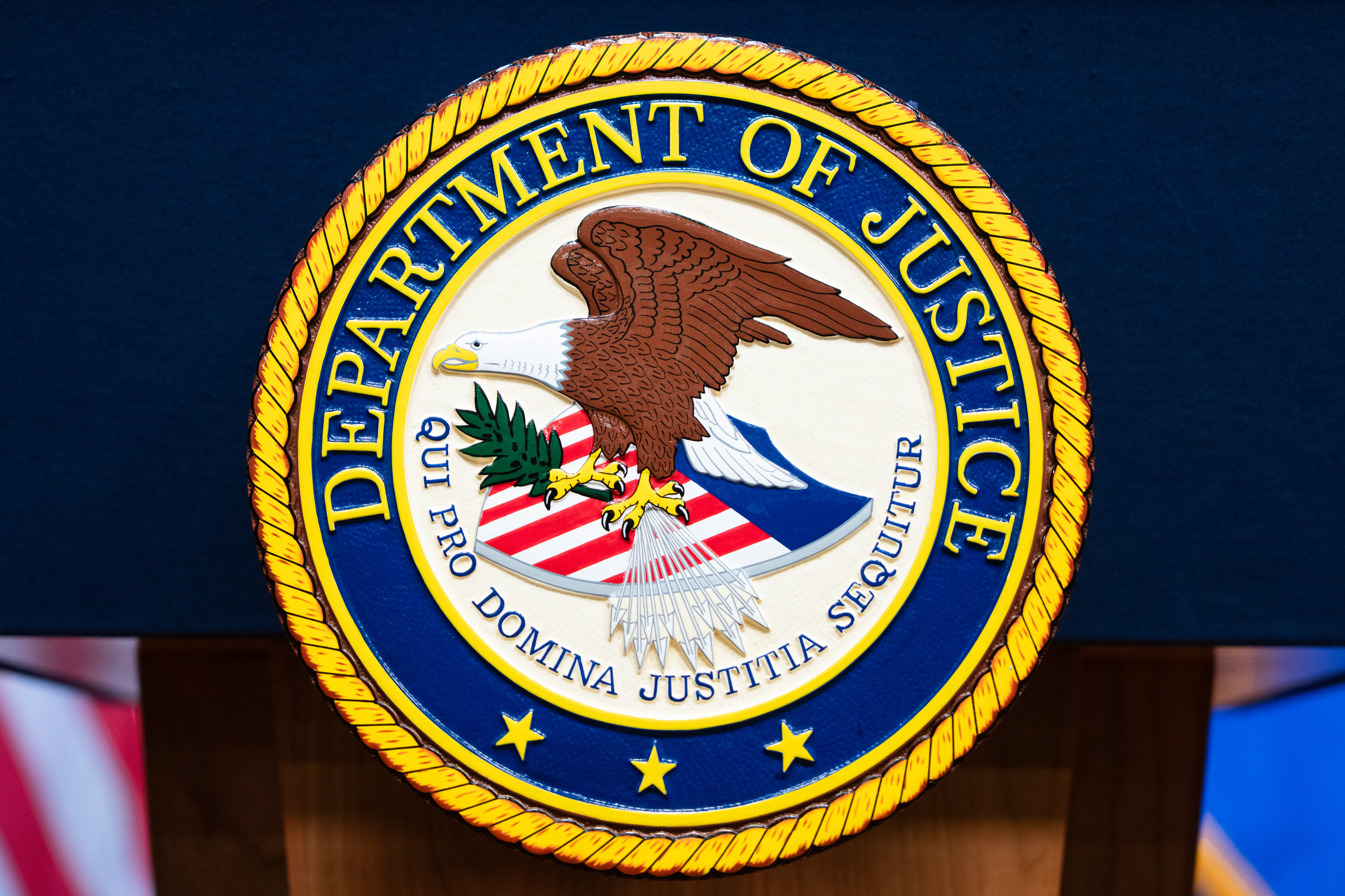 The Justice Department seal