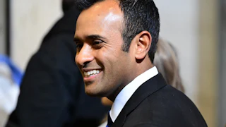 Vivek Ramaswamy smiles