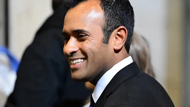 Vivek Ramaswamy smiles