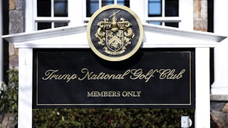 Trump National Golf Club sign (reads “Members Only”)
