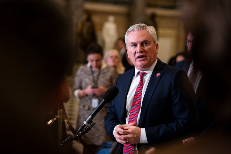 James Comer speaks to reporters
