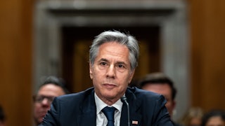 Secretary of State Antony Blinken testifying before the Senate Foreign Relations Committee