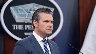 Defense Secretary Pete Hegseth delivers a press conference at the Pentagon