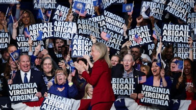 Abigail Spanberger celebrated her gubernatorial victory in Virginia