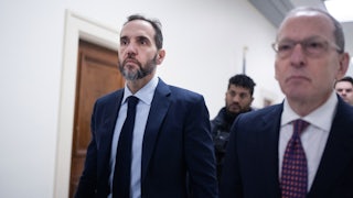 Former special prosecutor Jack Smith walks in the Capitol.