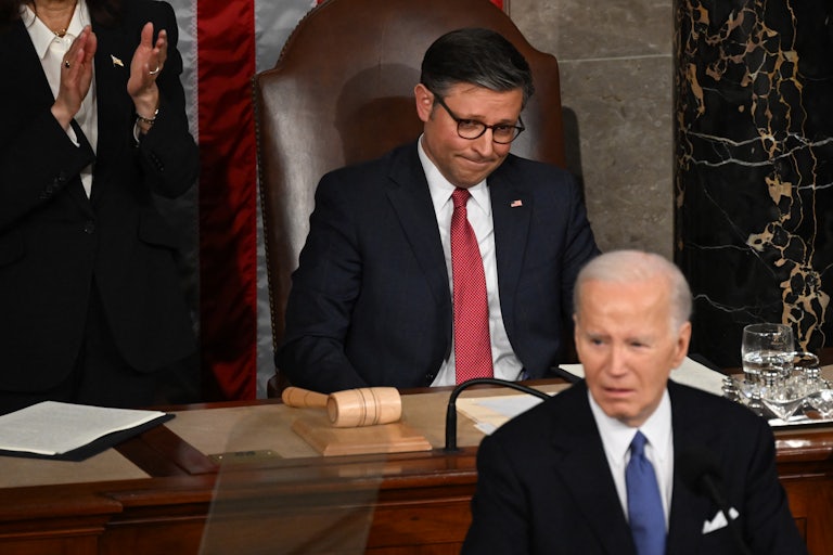 House Speaker Mike Johnson at the State of the Union