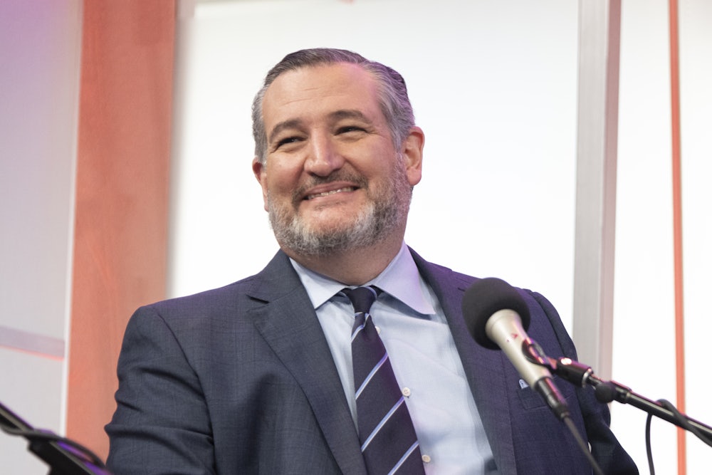 Ted Cruz smiles.
