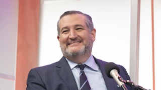 Ted Cruz smiles.