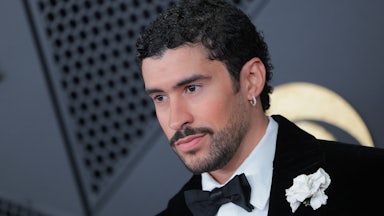 Bad Bunny in a tuxedo